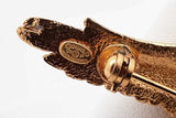 Chanel Rhinestone Eagle Brooch With Cc Logo Charm 10.1 Grams Eb0826oxzsa