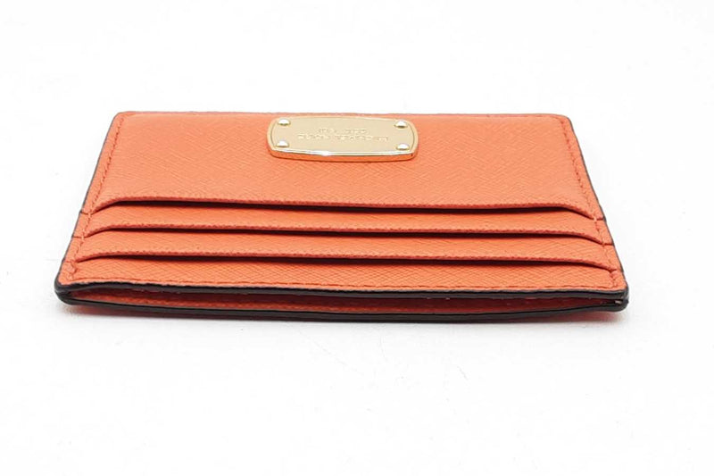 Michael Kors Jet Set Travel Orange Card Case Wallet Eb0924rsa