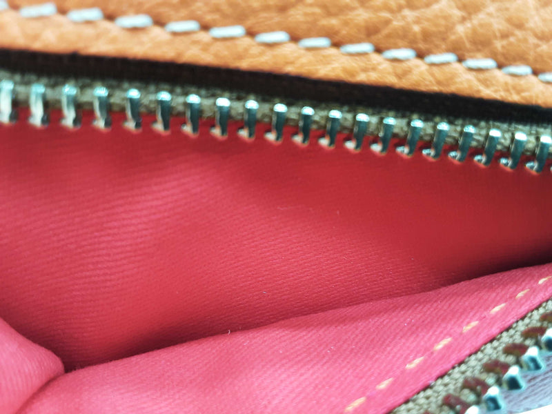 Dooney & Bourke Clementine Orange Pebble Grain Wallet Do1125oxde