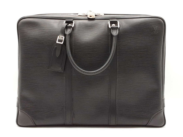 Louis Vuitton Porte Documents Voyage In Black Epi Leather Fw1025woxdu