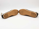 Tory Burch Ribbon Espadrille Black Shoes Size 7.5 Aa0726wzsa