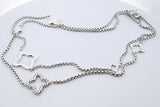 David Yurman Sterling Quatrefoil Box Chain Necklace 41.5g 35.5 Inch Eb1225orxde