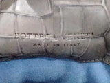 Bottega Veneta Frame Gray Crocodile Top Handle Handbag Vc0926ozxzmia