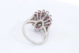 Purple Gemstone & Diamond Ring In 14k White Gold 6.6 Grams Size 7 Eb0824wrxsa