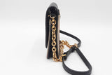 Burberry Hampshire Black Leather Flap Canvas Crossbody Sd0626przdu