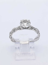 1.93 Cttw Diamond & 14k White Gold Engagement Ring 4.0 Gram Sz 8.75 Fw1124lixzdu