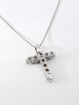 0.44 Cttw Diamond & 10k Gold Cross Pendant Necklace 2.7 Gram 18 Inch Fw0826ozxdu