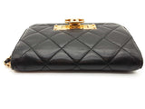 Chanel Golden Class Matelasse Black Quilted Leather Wallet On Chain Do0526erxde