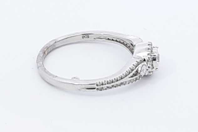 1.2ctw Diamond Ring In 10k White Gold 2.5 Grams Size 7 Eb0525ocxdu