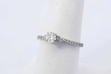 0.63ctw Diamond Ring In 14k White Gold 2.5 Grams Size 7 Eb0925lexdu