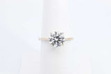 2.16ctw Lab Grown Round Diamond Ring 14k Yellow Gold 3.1g Size 6.5 Eb1124ierdu