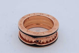Bvlgari 18k Rose Gold B.zero1 Studded Ring 10.6 Grams Size 51 Eb0726lexzde