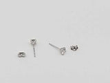 0.76 Dwt Lab Grown Diamond 1 Grams Double 14k White Gold Double Stud Earrings Mk0925wssmia
