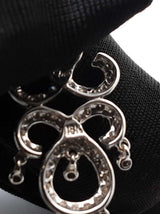0.60 Cttw Diamond & 18k White Gold Chandelier Pendant Necklace 6.1 Grams 15.5 Inch Fw0726rxzdu