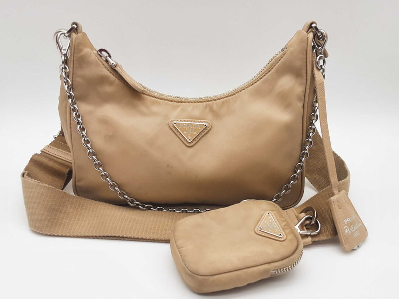Prada Re-edition 2005 Beige Re-nylon Crossbody Bag Do0925pxzde