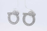 Salvatore Ferragamo Gancini Crystal Stud Earrings Eb0326crdu