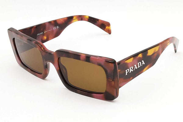 Prada Spr A07  Sunglasses In Mahogany & Violet Eb1225rxde
