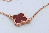 Van Cleef & Arpels 18k Rose Gold Carnelian Alhambra Bracelet 5.5 In Eb1026rxzde