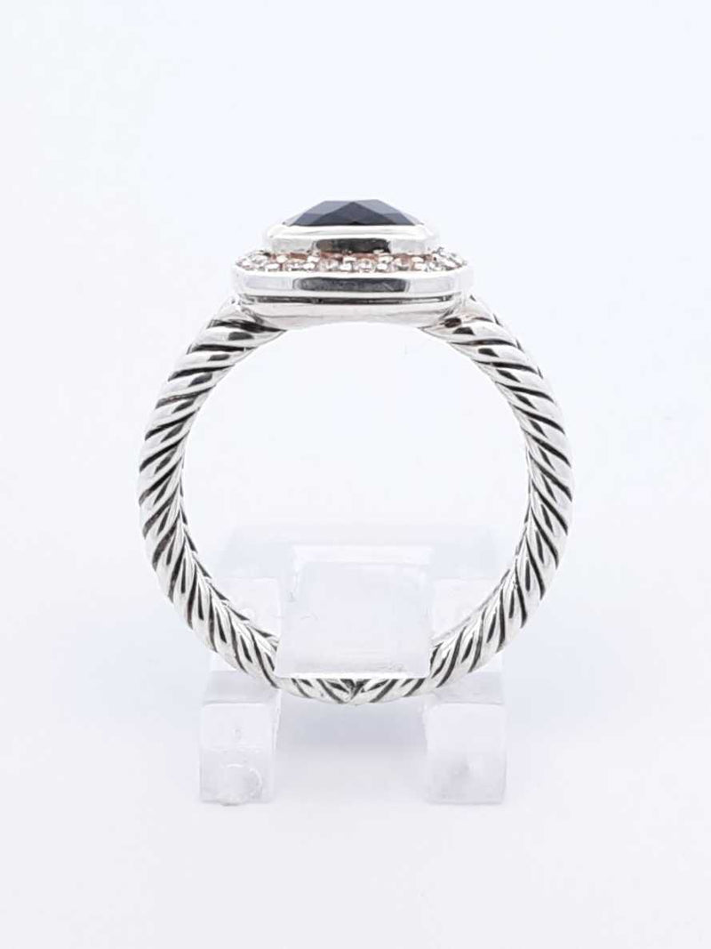 David Yurman Onyx, Diamond & Sterling Silver Petite Albion Ring 5.3 Grams Size 6.25 Fw0525oxzdu