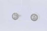 0.68cttw Diamond Stud Earrings In 14k White Gold 0.9 Grams Eb0226oxzdu