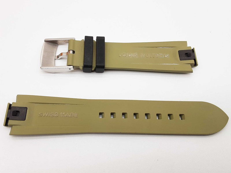 Louis Vuitton Qa173 44 Tambour Street Driver Green Steel Watch Do0425wwxzde