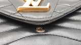 Louis Vuitton Black Leather Wave Long Wallet Eb1125oprdu