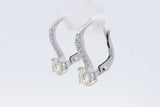 0.94cttw Diamond Leverback Earrings In 18k White Gold 2.1 Grams Eb0426wrxsa