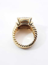 David Yurman Diamond & 18k Yellow Gold Wheaton Ring 16.2 Grams Size 5.75 Fw0726lorxdu