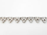 11.37 Cttw Diamond Graduated Cluster Tennis Necklace In 14k White Gold 24.8 Grams 16 Inch Fw0726wwszdu