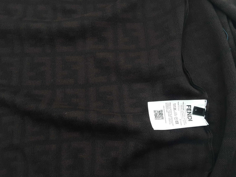 Fendi Ff Motif Brown Sweater Size Large Aa0525wxzsa