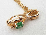Emerald 14k Yellow Gold 2.4g Pendant Chain 18 In Do0425lwxde
