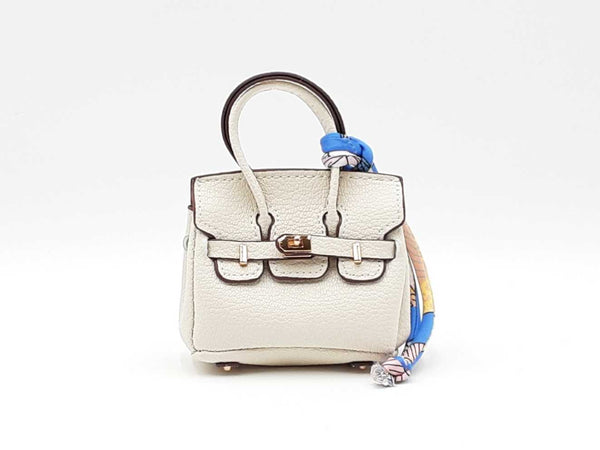Mini Luxury Bag Charm In Ivory Fw0825idu
