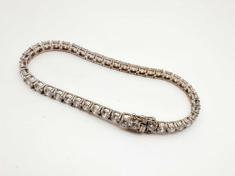 18k White Gold Lab Grown Diamond Tennis Bracelet 7.5 In Lhwxzxde 144020006996