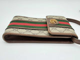 Gucci Ophidia Tan Gg Supreme Green Red Web Crossbody Bag Do0125wrxde