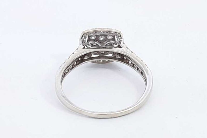 Diamond Ring In 10k White Gold 2 Grams Size 9 Eb0924ixsa