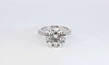 14k White Gold Lab Grown Diamond Ring Size 6.5, 5.1 Grams Ebcrxzdu 144030000861