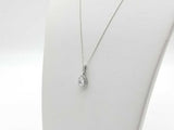 1.0 Dwt Lab Grown Diamond 1.6 Grams 14k White Gold Pendant Chain 22 Inch Mk1225cssmia