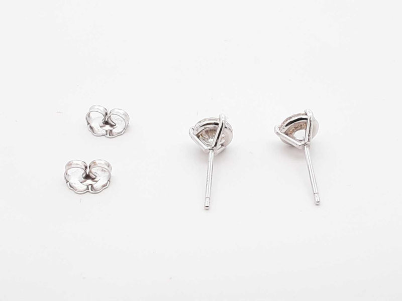 1.3 Cttw Diamond & 14k White Gold Stud Earrings 1.1 Grams Fw1123ixzdu