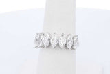 2.1cttw Lab Grown Marquis Diamond Ring 14k White Gold 3.31g Size 6.75 Eb726exzde