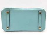 Hermes Birkin 25 Lagon Teal Swift Leather Gold Handbag Do0325lrrxzde