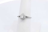 0.83ctw Diamond Ring In 10k White Gold 2.2 Grams Size 7 Eb0126lsxdu