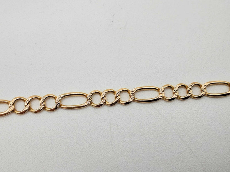 14k Yellow Gold 13.7g Figaro Chain 23 In Do0824pixde