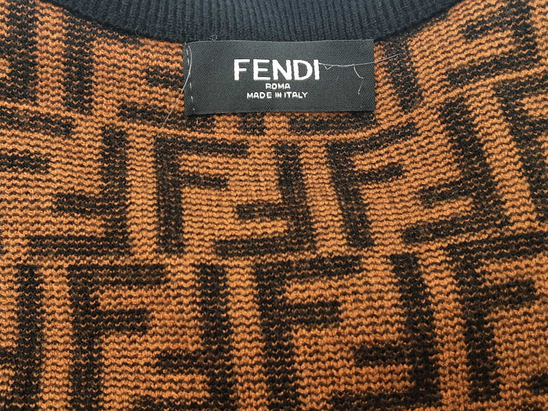 Fendi Ff Motif Orange Sweater Size Xxl Aa0525wzxsa