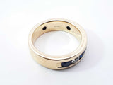 Sapphire & Lab-grown Diamond Ring In 10k Yellow Gold 6.5 Grams Size 9.75 Fw0126olrdu