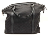 Gucci 339551 Gg Black Canvas Dome Satchel Shoulder Bag Do1225rxde