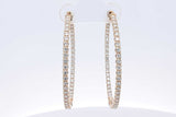 2.3ctw Lab Grown Diamond Inside Out Hoop Earrings 14k Yellow Gold 7.5g Eb225erpsa