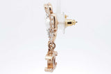 Chanel Faux Pearl Cc Crystal Embellished Flower Drop Earrings Eb0726oxzsa