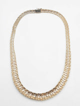 14k Yellow Gold Basket Weave Link Necklace 30.1 Grams 17 Inch Fw0326leordu