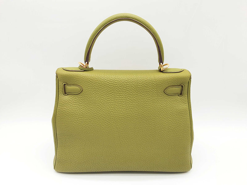 Hermes Kelly 28 Vert Anis Green Togo Gold Hardware Handbag Do0323sezxde