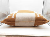 Hermes Avalon 70 Camel Brown Ecru Beige Wool Large Throw Pillow Do0326prxde